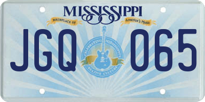 MS license plate JGQ065