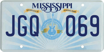 MS license plate JGQ069