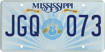 MS license plate JGQ073