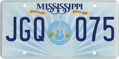 MS license plate JGQ075