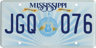 MS license plate JGQ076
