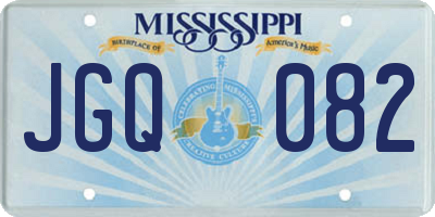 MS license plate JGQ082