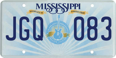 MS license plate JGQ083