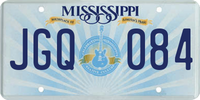 MS license plate JGQ084