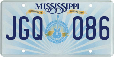 MS license plate JGQ086