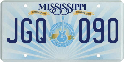 MS license plate JGQ090