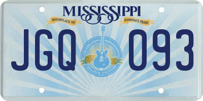 MS license plate JGQ093