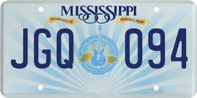 MS license plate JGQ094