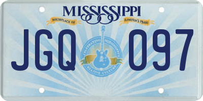 MS license plate JGQ097