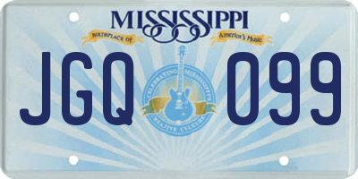 MS license plate JGQ099