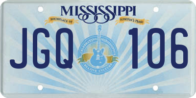 MS license plate JGQ106