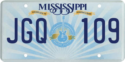 MS license plate JGQ109