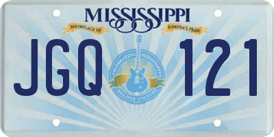 MS license plate JGQ121