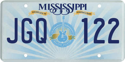 MS license plate JGQ122