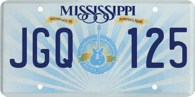 MS license plate JGQ125