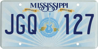 MS license plate JGQ127