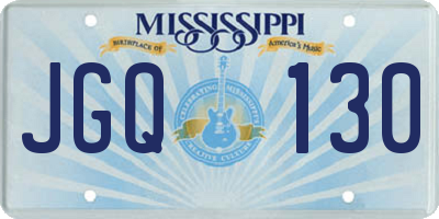 MS license plate JGQ130