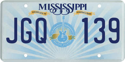 MS license plate JGQ139