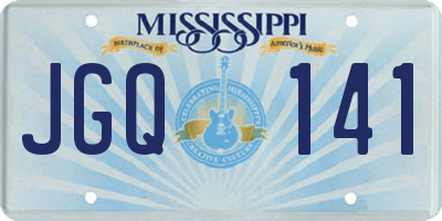 MS license plate JGQ141