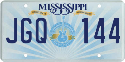 MS license plate JGQ144