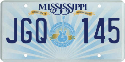 MS license plate JGQ145