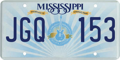 MS license plate JGQ153
