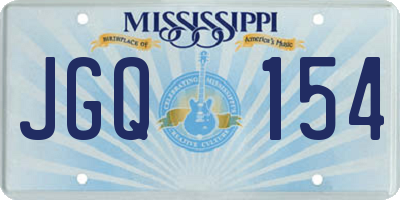 MS license plate JGQ154