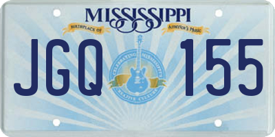 MS license plate JGQ155