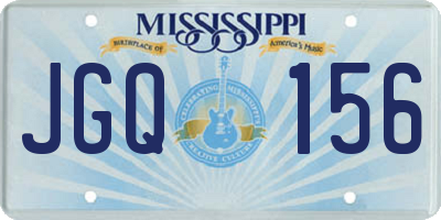 MS license plate JGQ156