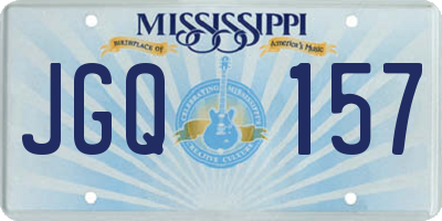 MS license plate JGQ157