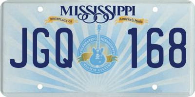 MS license plate JGQ168