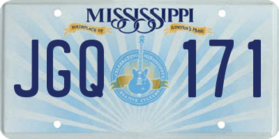 MS license plate JGQ171