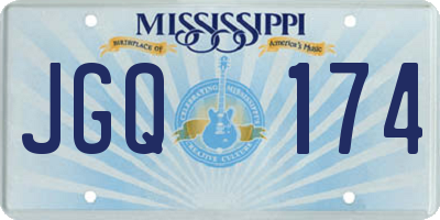 MS license plate JGQ174
