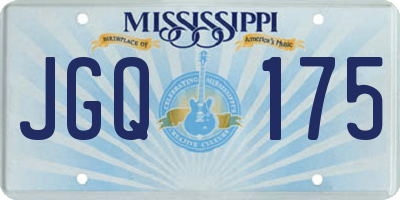 MS license plate JGQ175