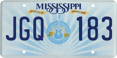 MS license plate JGQ183