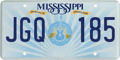 MS license plate JGQ185