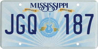 MS license plate JGQ187