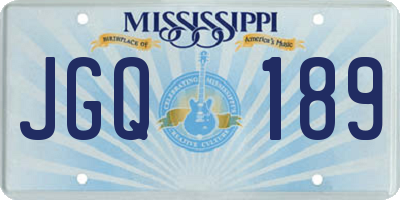 MS license plate JGQ189