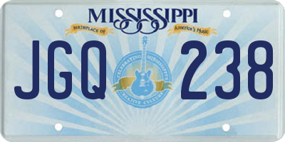MS license plate JGQ238