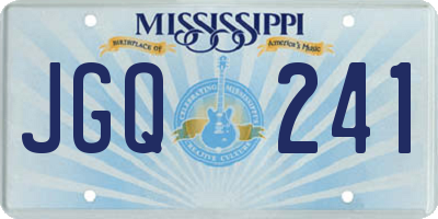 MS license plate JGQ241