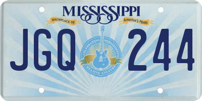 MS license plate JGQ244