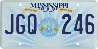 MS license plate JGQ246