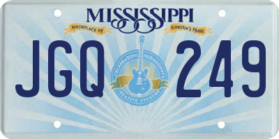 MS license plate JGQ249