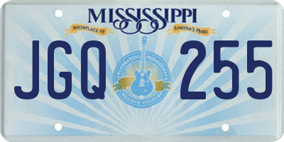 MS license plate JGQ255