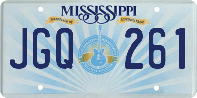 MS license plate JGQ261