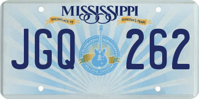 MS license plate JGQ262