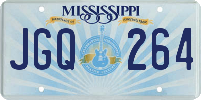 MS license plate JGQ264