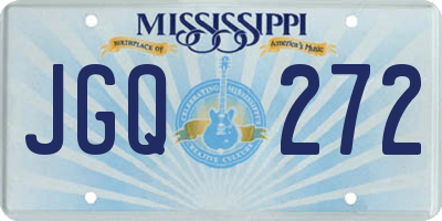 MS license plate JGQ272
