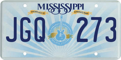 MS license plate JGQ273