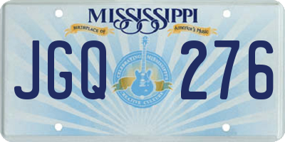 MS license plate JGQ276